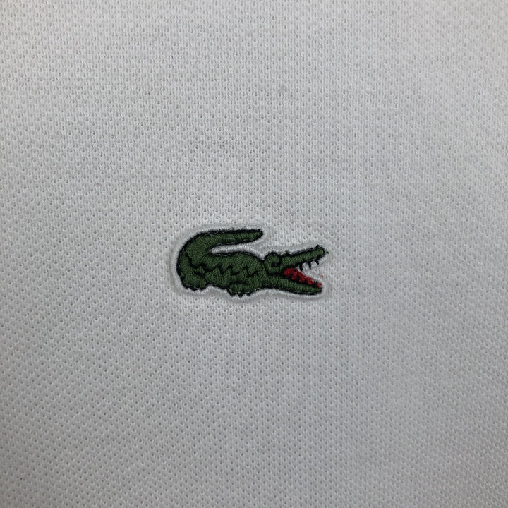 Lacoste Classic Fit short sleeve polo shirt, men's size L cotton white type Vintage Second Hand