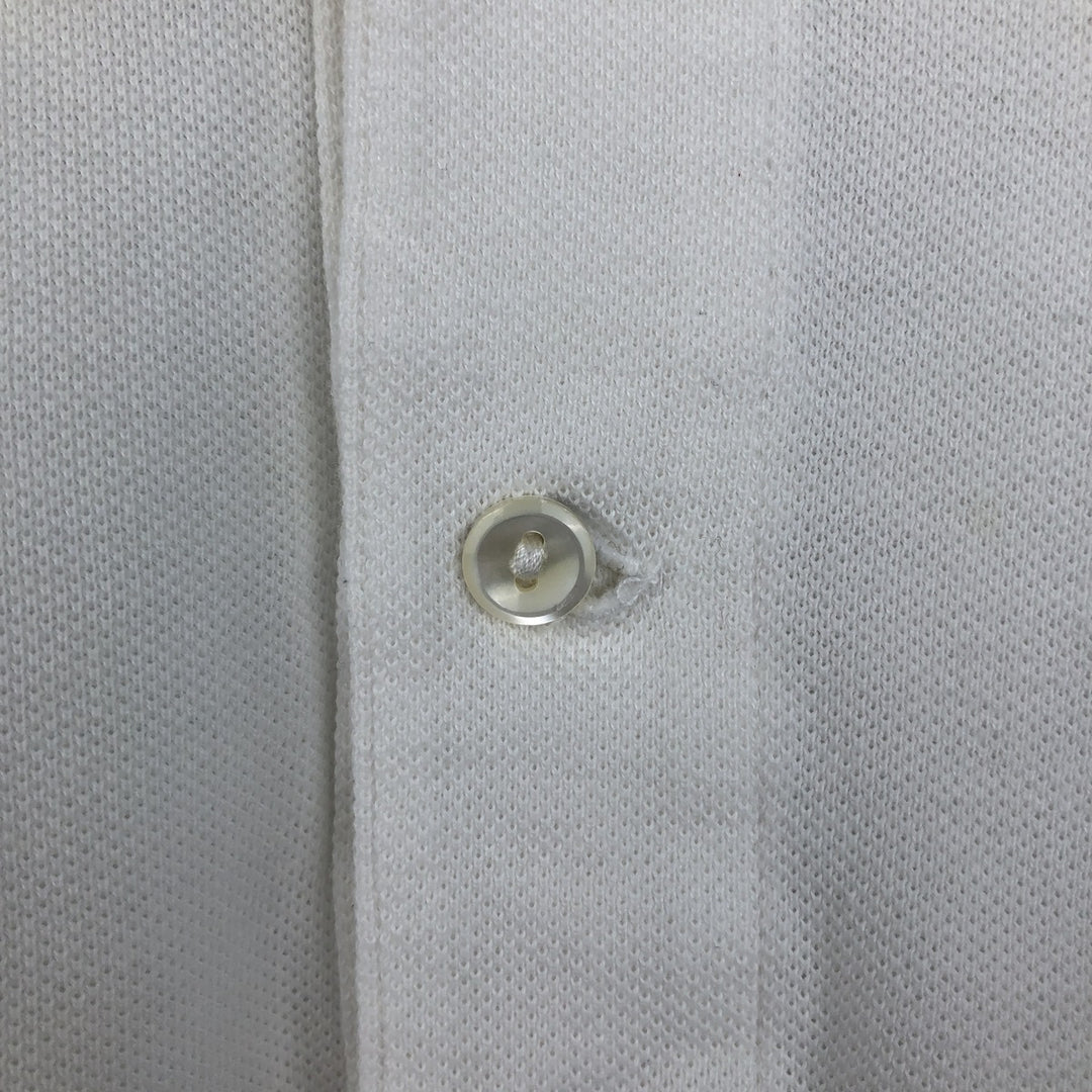 Lacoste Classic Fit short sleeve polo shirt, men's size L cotton white type Vintage Second Hand