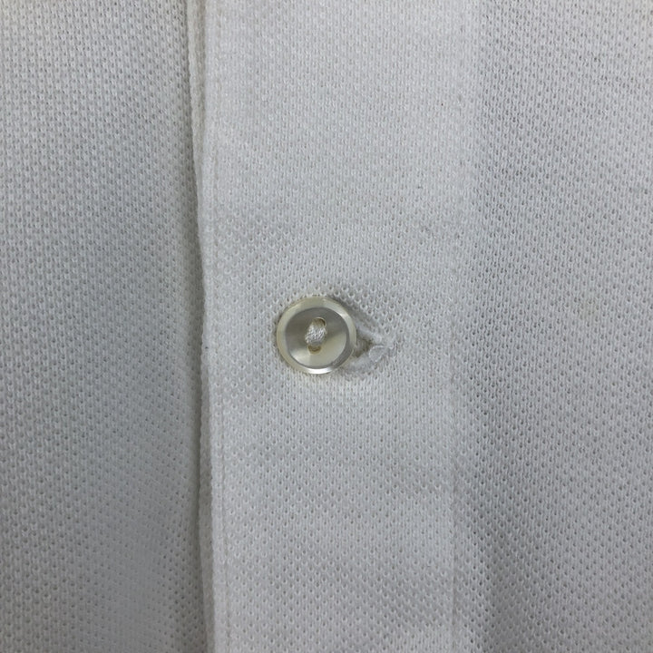 Lacoste Classic Fit short sleeve polo shirt, men's size L cotton white type Vintage Second Hand