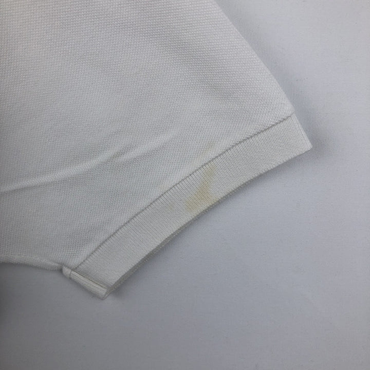 Lacoste Classic Fit short sleeve polo shirt, men's size L cotton white type Vintage Second Hand