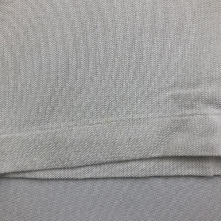 Lacoste Classic Fit short sleeve polo shirt, men's size L cotton white type Vintage Second Hand