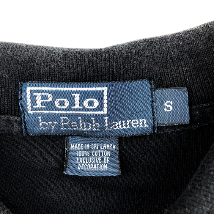 Ralph Lauren POLO by Ralph Lauren short sleeve polo shirt, size S for men cotton black type Vintage Second Hand