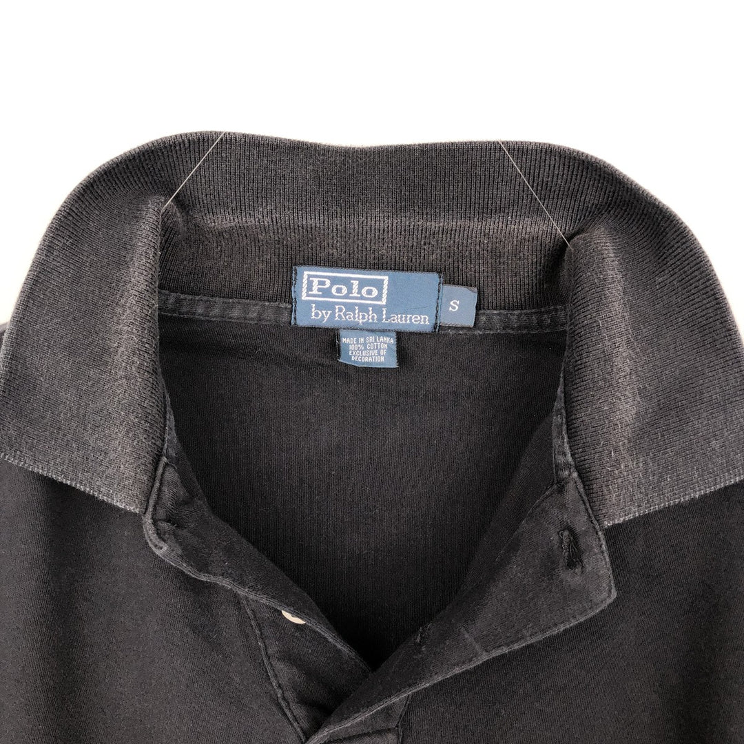 Ralph Lauren POLO by Ralph Lauren short sleeve polo shirt, size S for men cotton black type Vintage Second Hand