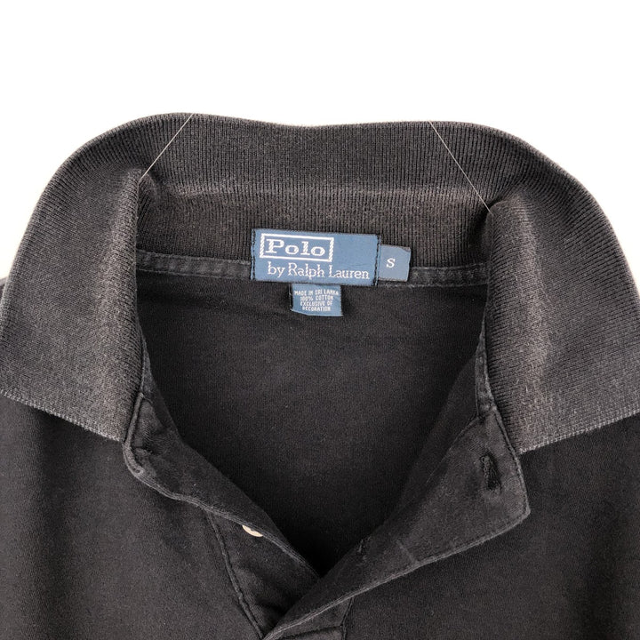 Ralph Lauren POLO by Ralph Lauren short sleeve polo shirt, size S for men cotton black type Vintage Second Hand