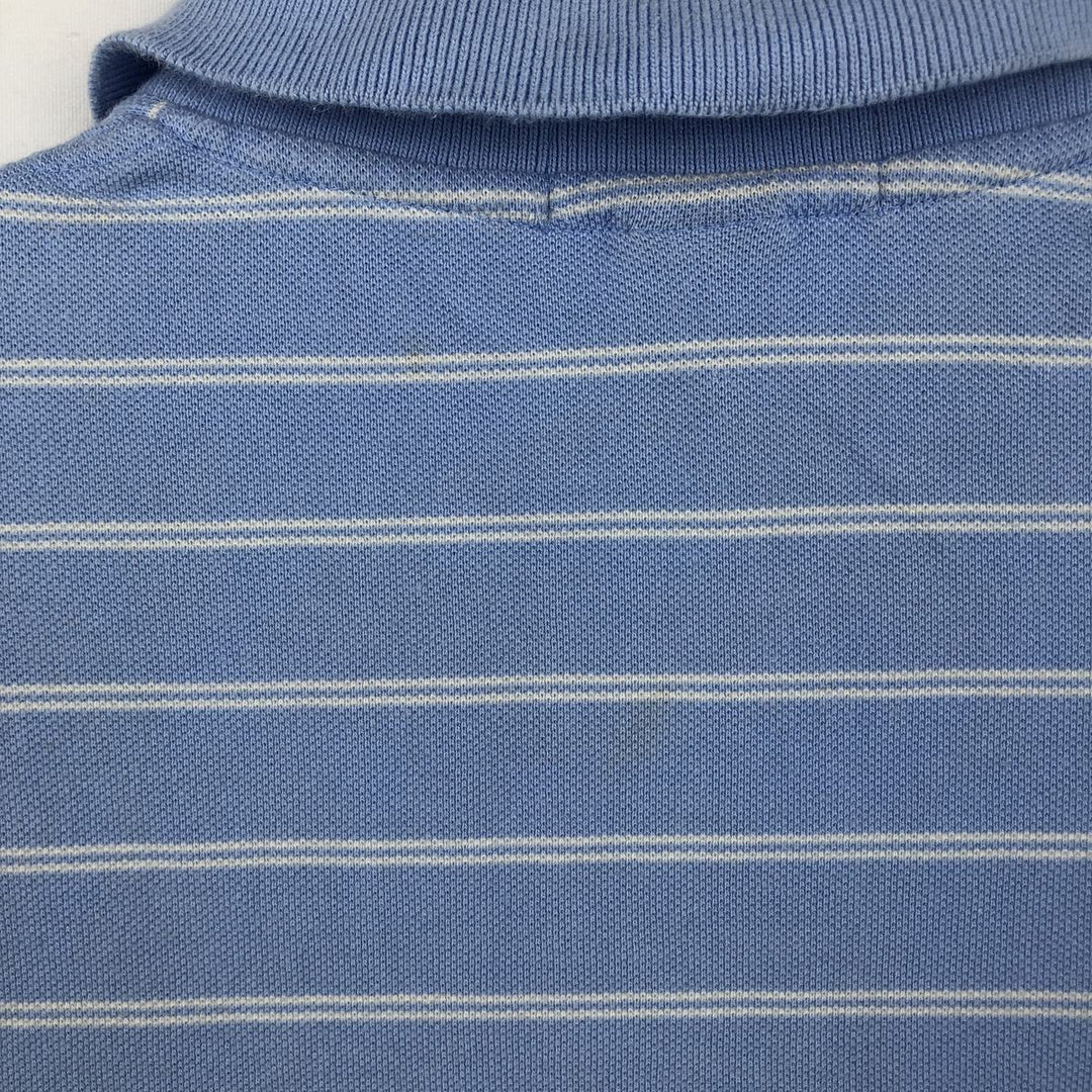 Ralph Lauren POLO by Ralph Lauren CUSTOM FIT short sleeve striped polo shirt men's size M cotton Blue type light blue Vintage Second Hand