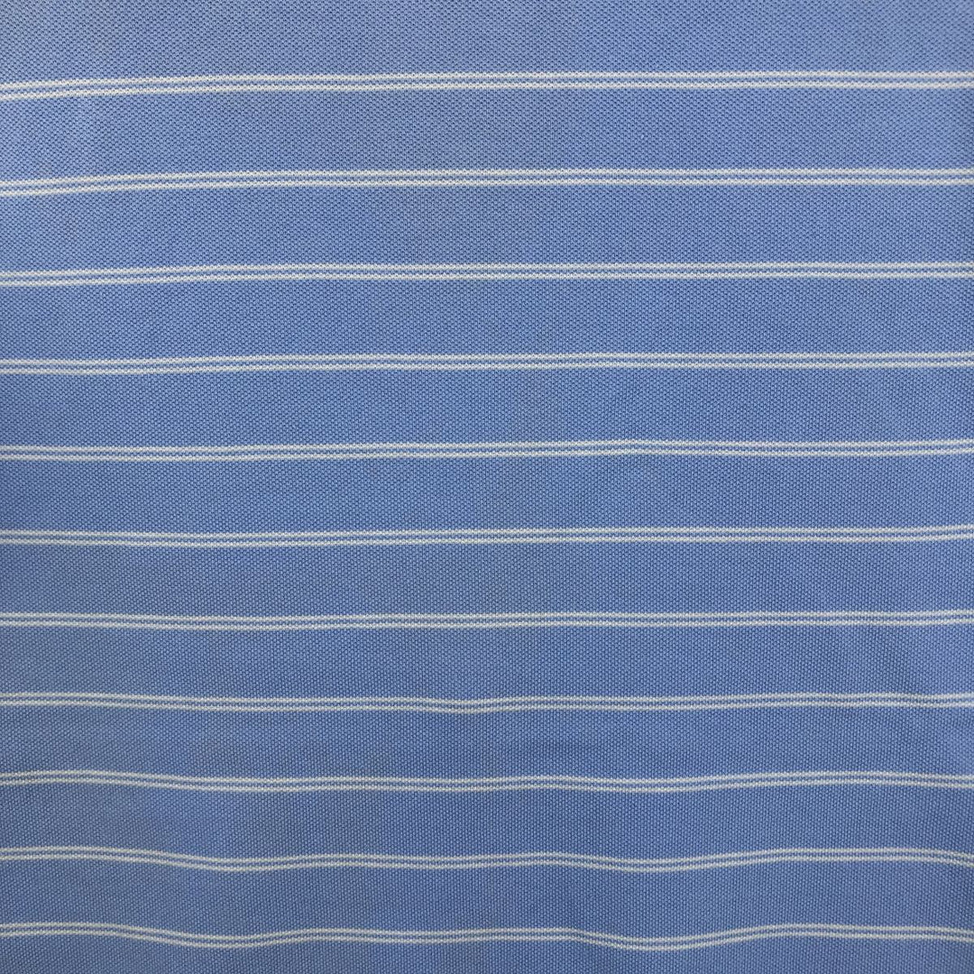 Ralph Lauren POLO by Ralph Lauren CUSTOM FIT short sleeve striped polo shirt men's size M cotton Blue type light blue Vintage Second Hand