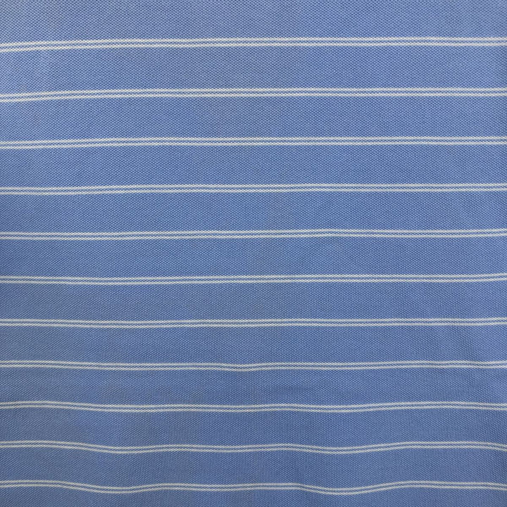 Ralph Lauren POLO by Ralph Lauren CUSTOM FIT short sleeve striped polo shirt men's size M cotton Blue type light blue Vintage Second Hand