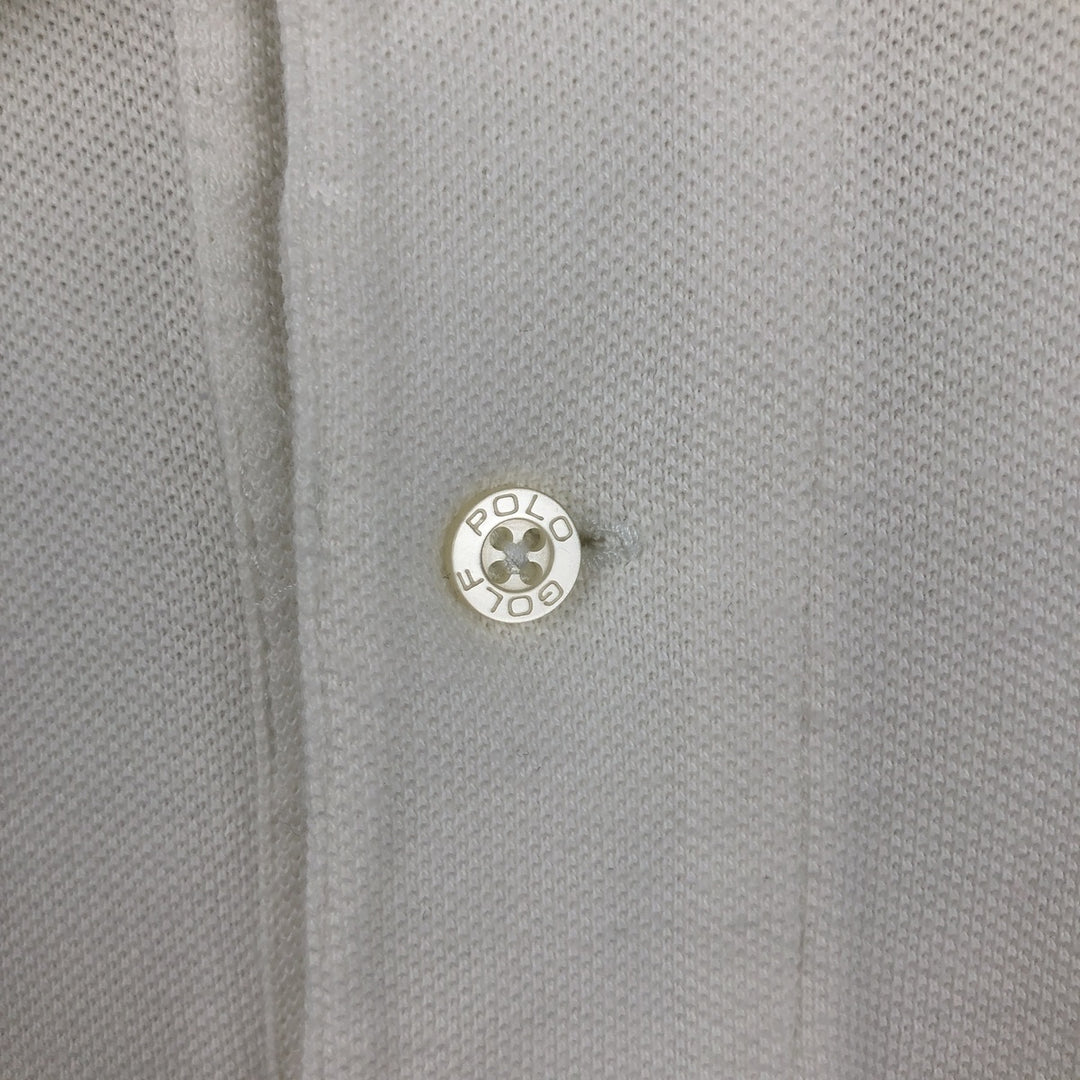 Ralph Lauren POLO GOLF Polo Golf short sleeve polo shirt for men size L cotton white type Vintage Second Hand