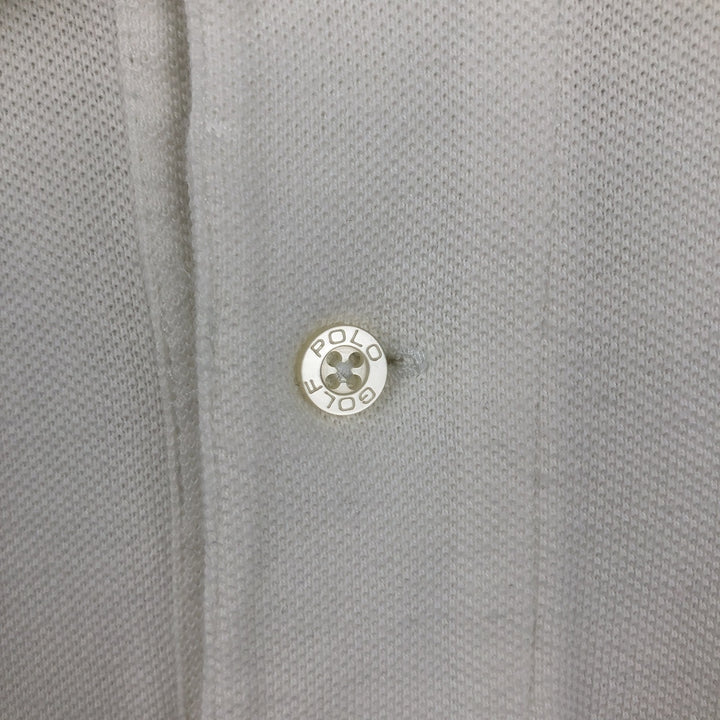 Ralph Lauren POLO GOLF Polo Golf short sleeve polo shirt for men size L cotton white type Vintage Second Hand