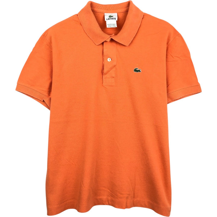 Lacoste LACOSTE French design short sleeve polo shirt size 5, men's L size cotton orange type Vintage Second Hand