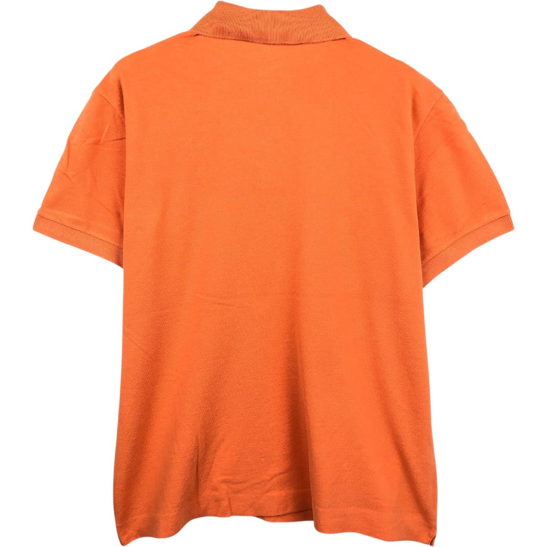 Lacoste LACOSTE French design short sleeve polo shirt size 5, men's L size cotton orange type Vintage Second Hand