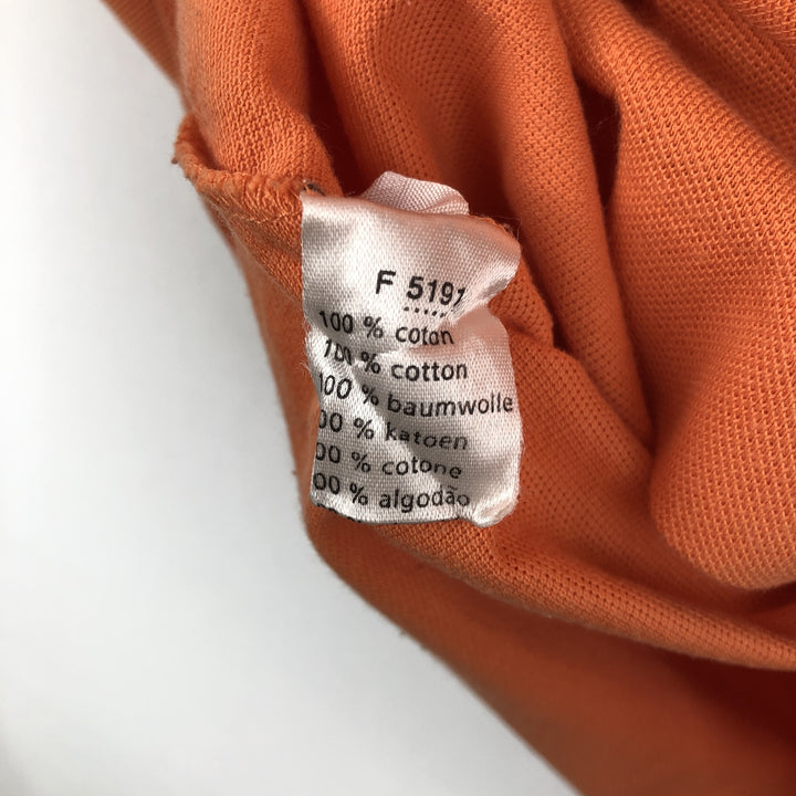 Lacoste LACOSTE French design short sleeve polo shirt size 5, men's L size cotton orange type Vintage Second Hand