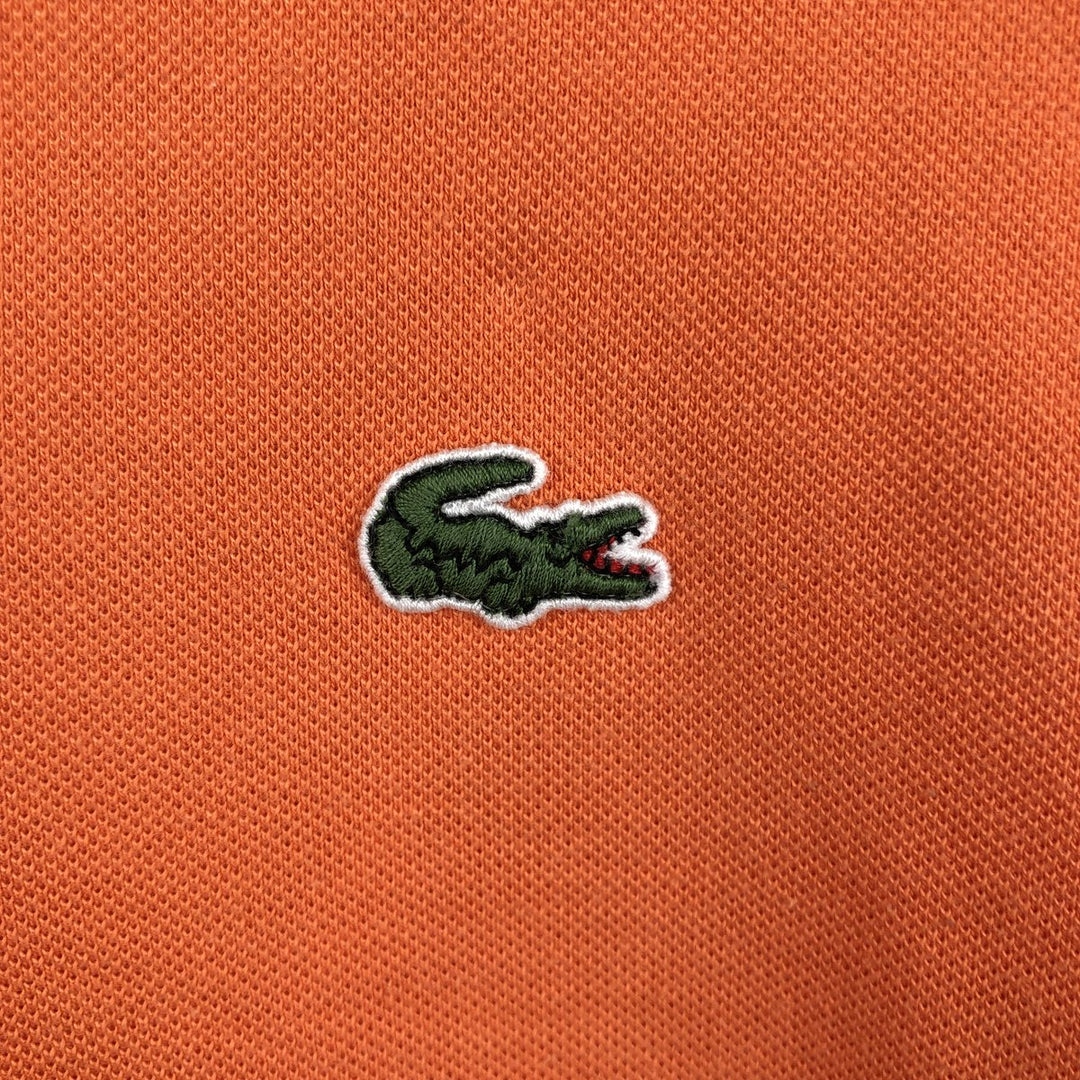 Lacoste LACOSTE French design short sleeve polo shirt size 5, men's L size cotton orange type Vintage Second Hand