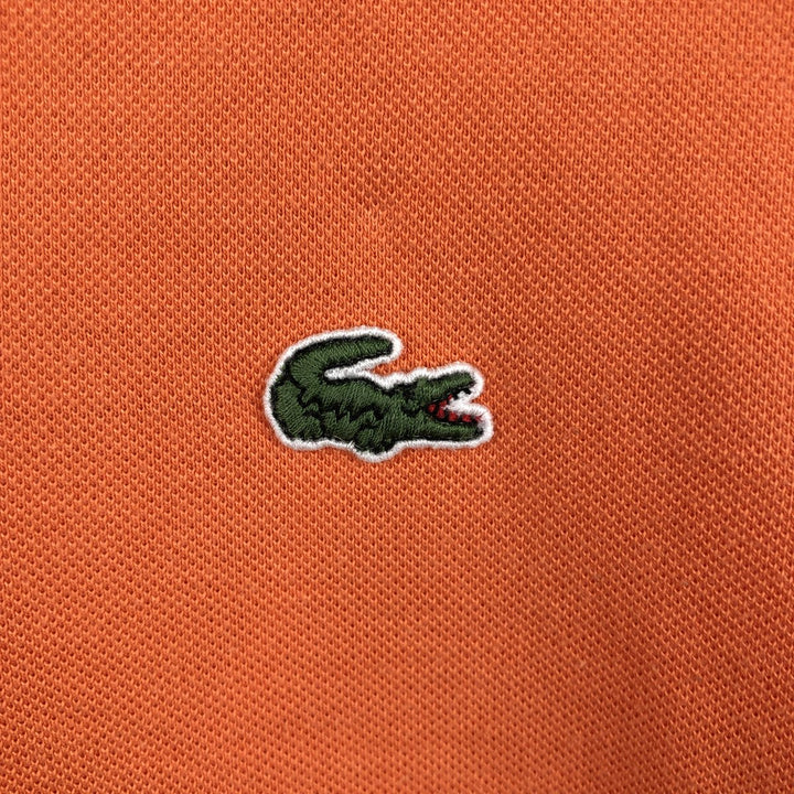 Lacoste LACOSTE French design short sleeve polo shirt size 5, men's L size cotton orange type Vintage Second Hand
