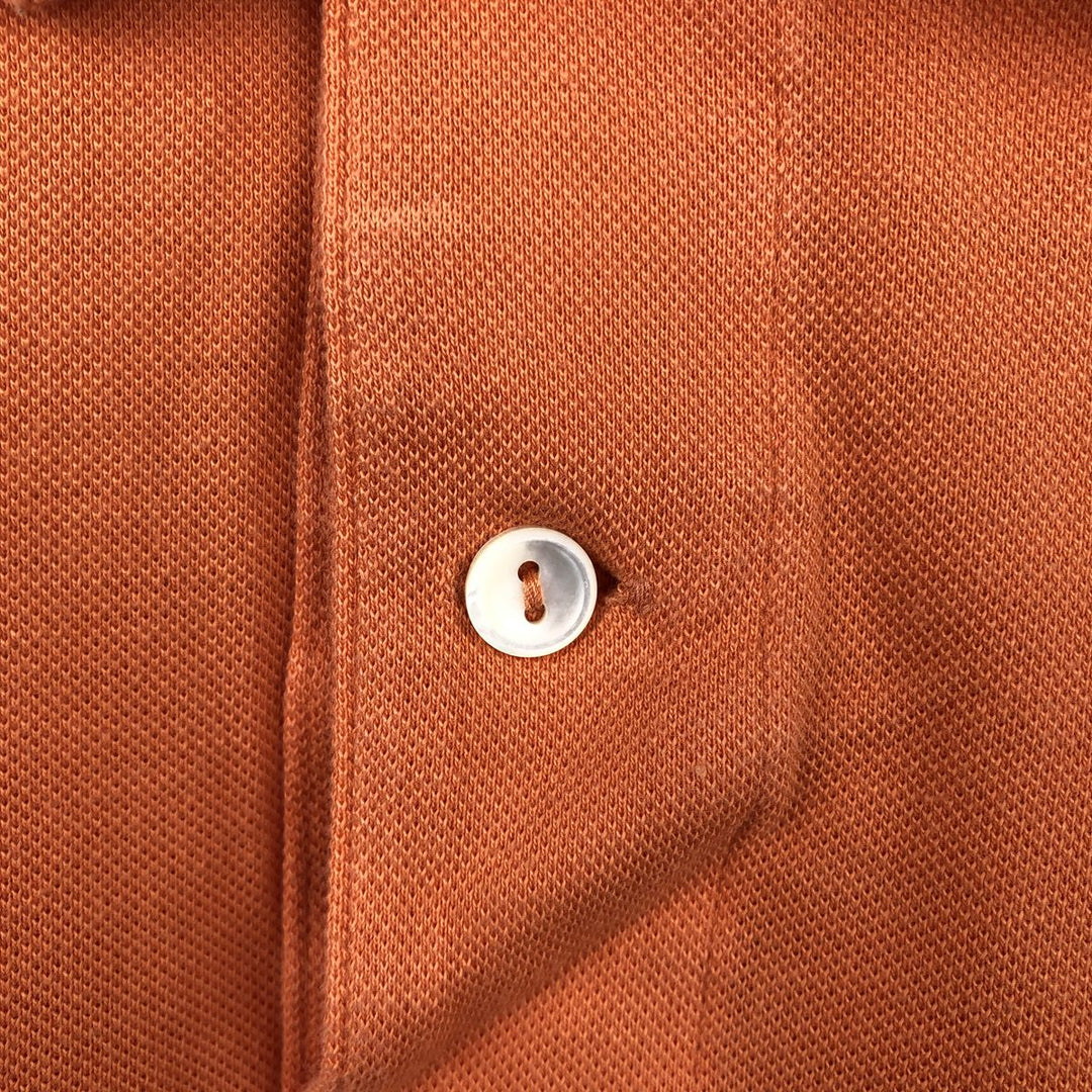 Lacoste LACOSTE French design short sleeve polo shirt size 5, men's L size cotton orange type Vintage Second Hand