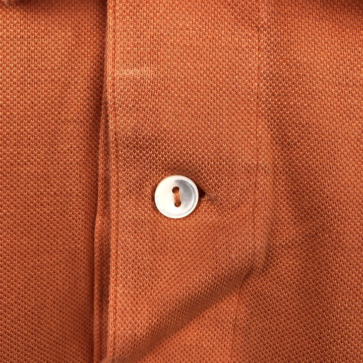 Lacoste LACOSTE French design short sleeve polo shirt size 5, men's L size cotton orange type Vintage Second Hand
