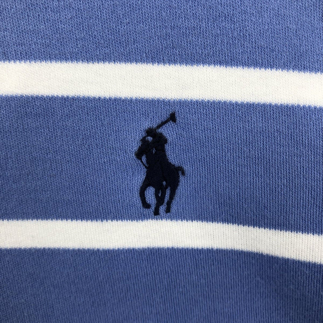 Ralph Lauren POLO by Ralph Lauren short sleeve striped polo shirt, men's size L cotton Blue type light blue Vintage Second Hand