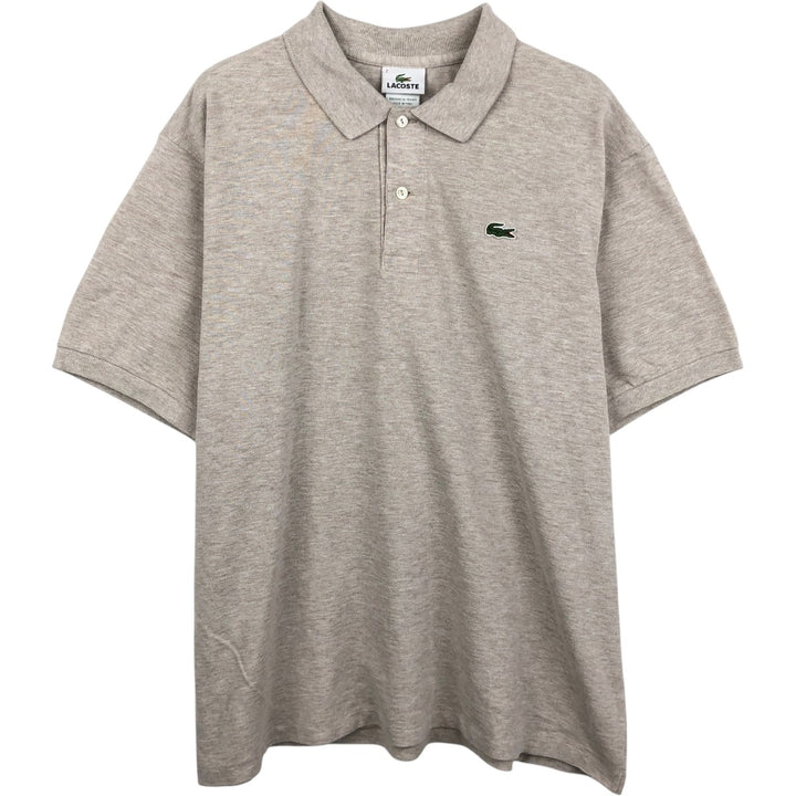 Lacoste LACOSTE French design short sleeve polo shirt No. 7 Men's XXL equivalent cotton Beige type Vintage Second Hand