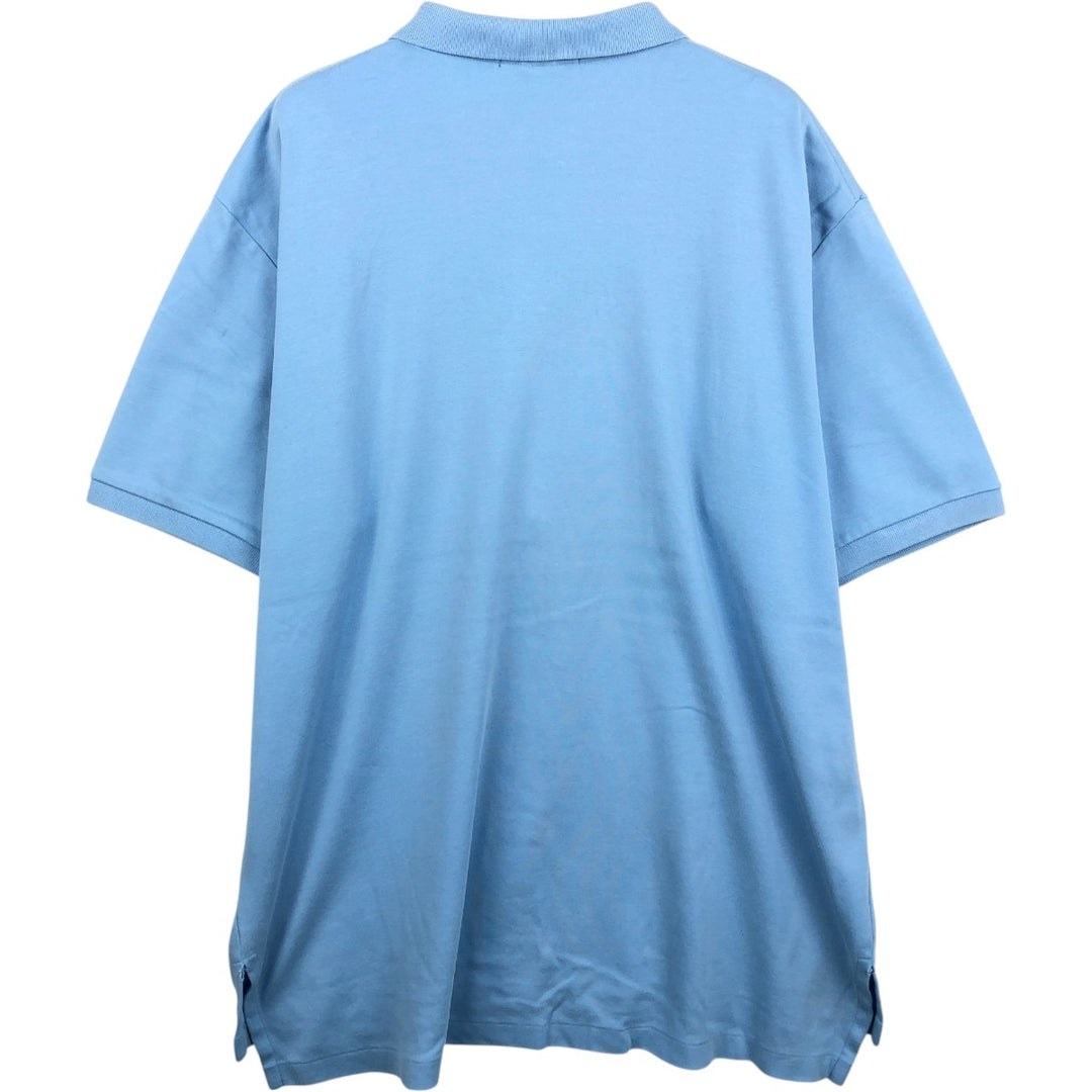 Ralph Lauren POLO by Ralph Lauren short sleeve polo shirt, men's XL size cotton Blue type light blue Vintage Second Hand