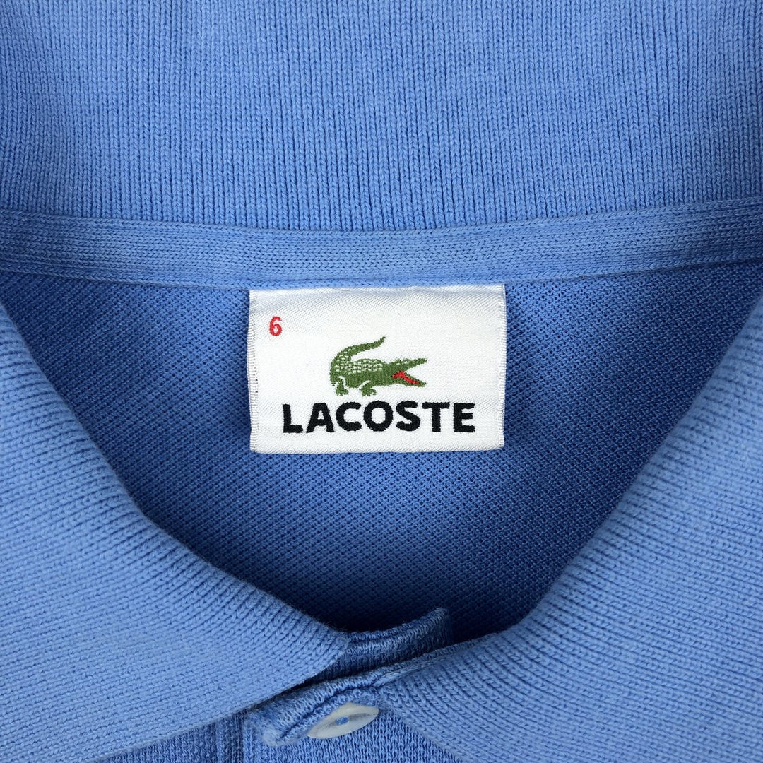 Lacoste LACOSTE French design short sleeve polo shirt size 6 men's XL equivalent cotton Blue type light blue Vintage Second Hand