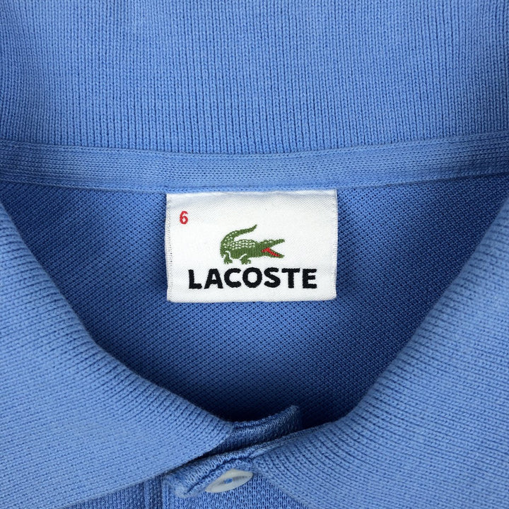 Lacoste LACOSTE French design short sleeve polo shirt size 6 men's XL equivalent cotton Blue type light blue Vintage Second Hand