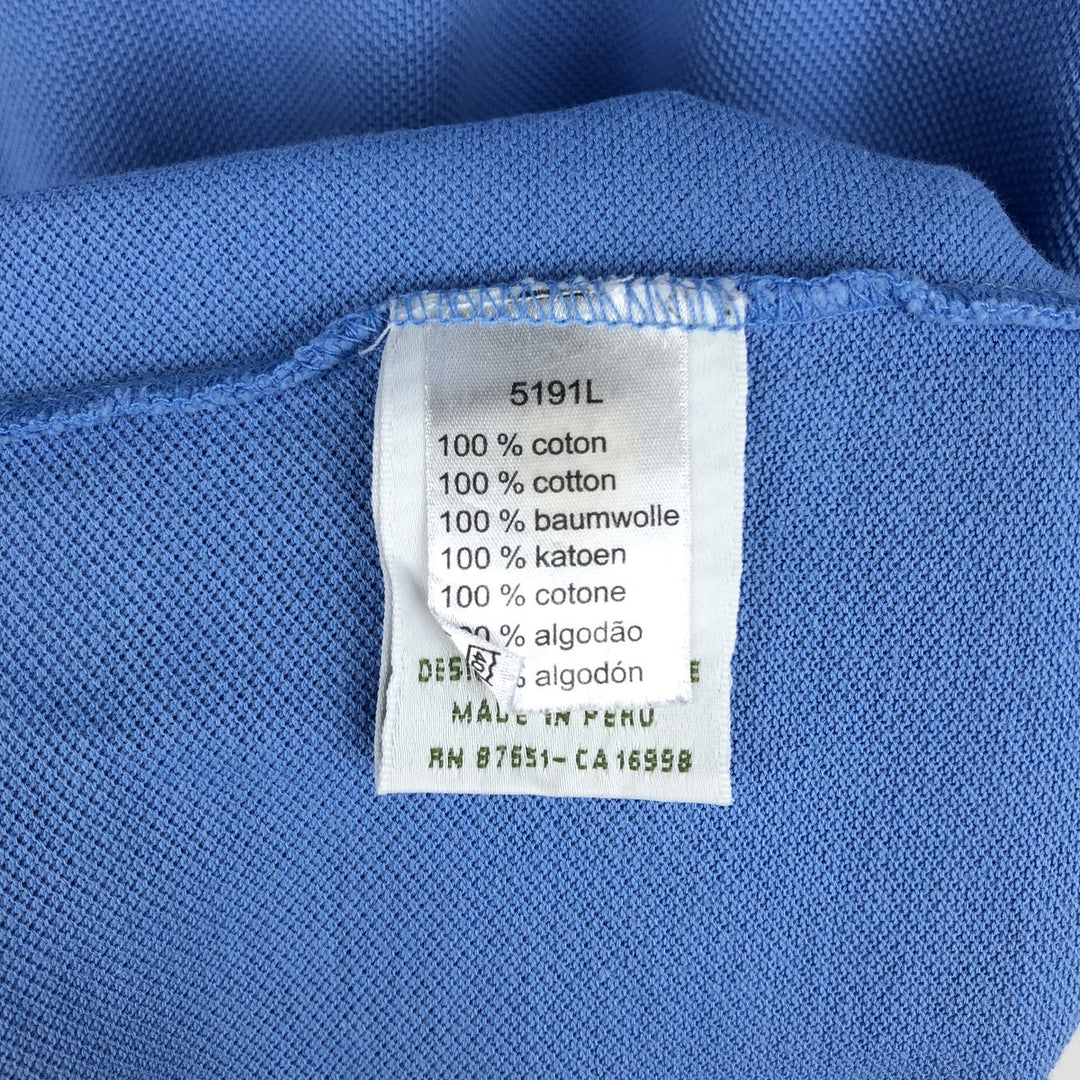 Lacoste LACOSTE French design short sleeve polo shirt size 6 men's XL equivalent cotton Blue type light blue Vintage Second Hand