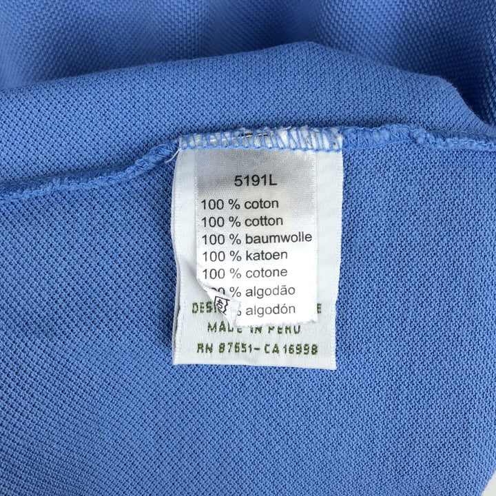 Lacoste LACOSTE French design short sleeve polo shirt size 6 men's XL equivalent cotton Blue type light blue Vintage Second Hand