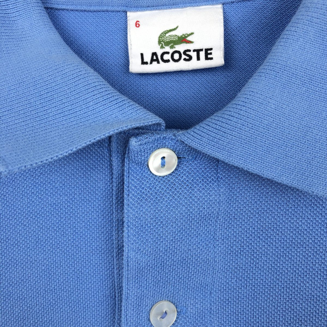 Lacoste LACOSTE French design short sleeve polo shirt size 6 men's XL equivalent cotton Blue type light blue Vintage Second Hand