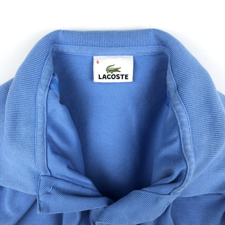 Lacoste LACOSTE French design short sleeve polo shirt size 6 men's XL equivalent cotton Blue type light blue Vintage Second Hand