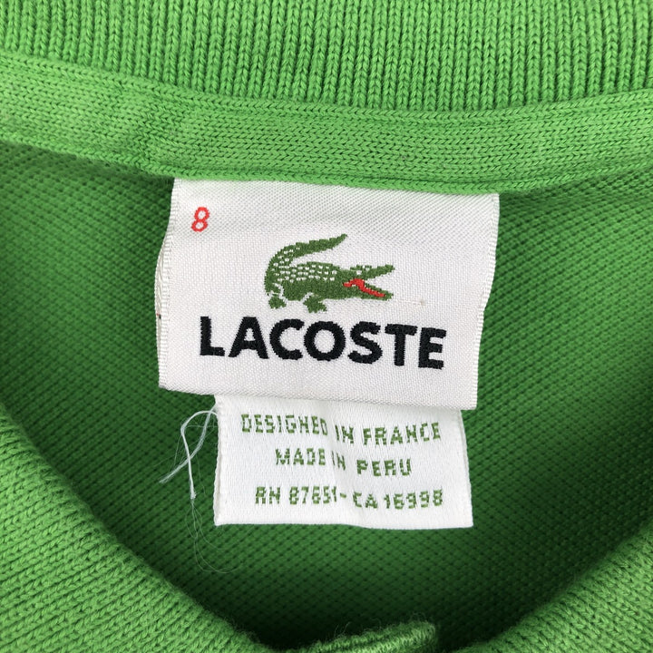 Lacoste LACOSTE French design short sleeve polo shirt size 8, men's XXL equivalent cotton green type Vintage Second Hand