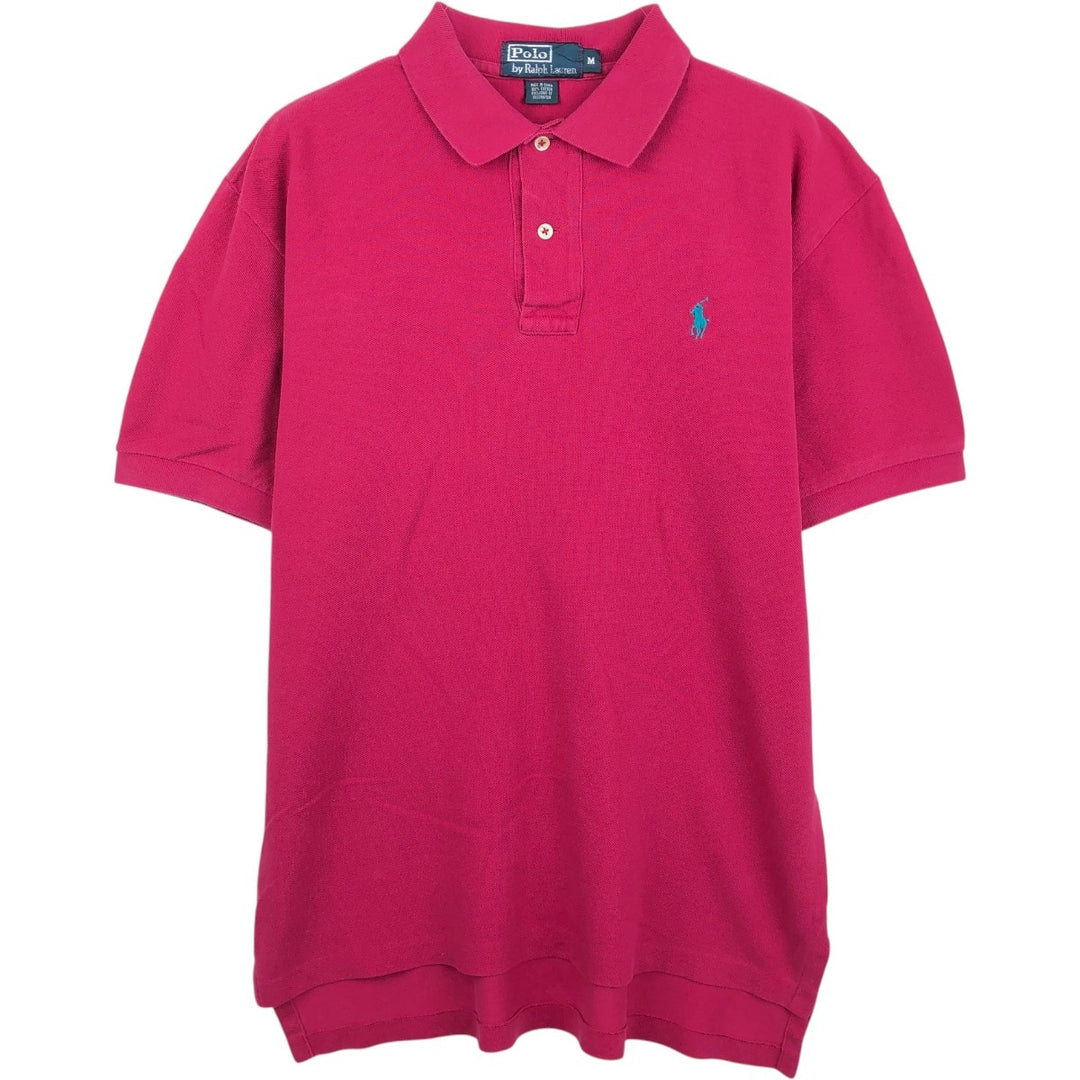 Ralph Lauren POLO by Ralph Lauren short sleeve polo shirt, men's size M cotton Red type red-purple Vintage Second Hand