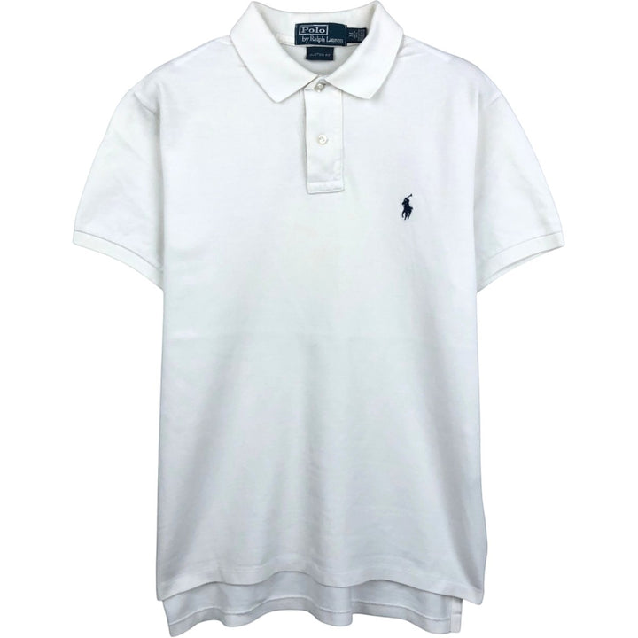 Ralph Lauren POLO by Ralph Lauren CUSTOM FIT short sleeve polo shirt, men's M size cotton white type Vintage Second Hand