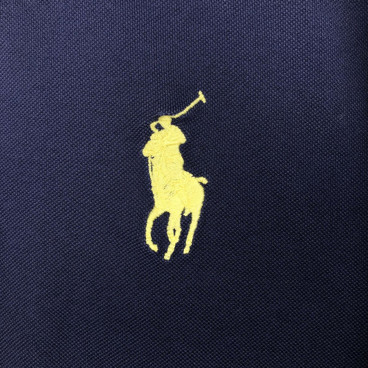 Ralph Lauren POLO by Ralph Lauren short sleeve polo shirt, men's size L Pima Cotton navy blue type Vintage Second Hand