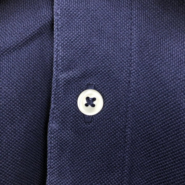 Ralph Lauren POLO by Ralph Lauren short sleeve polo shirt, men's size L Pima Cotton navy blue type Vintage Second Hand