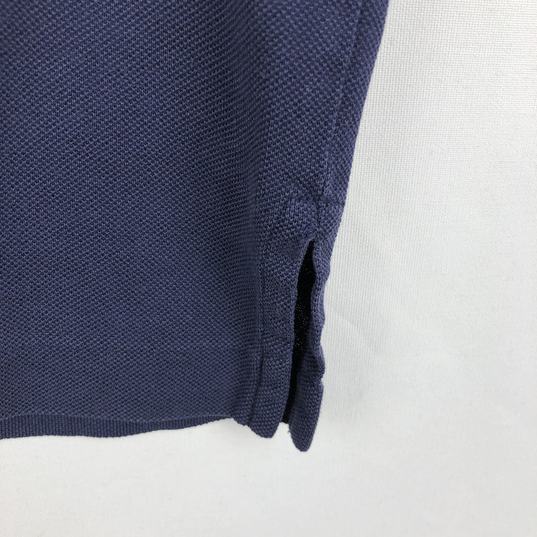 Ralph Lauren POLO by Ralph Lauren short sleeve polo shirt, men's size L Pima Cotton navy blue type Vintage Second Hand