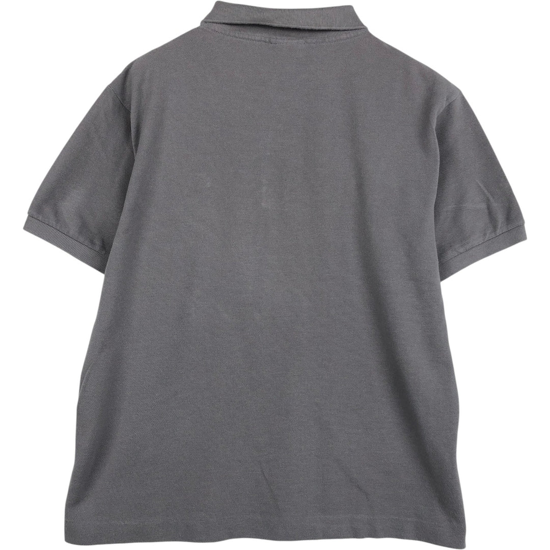 Lacoste French-designed short-sleeved polo shirt, men's size M cotton gray type Vintage Second Hand
