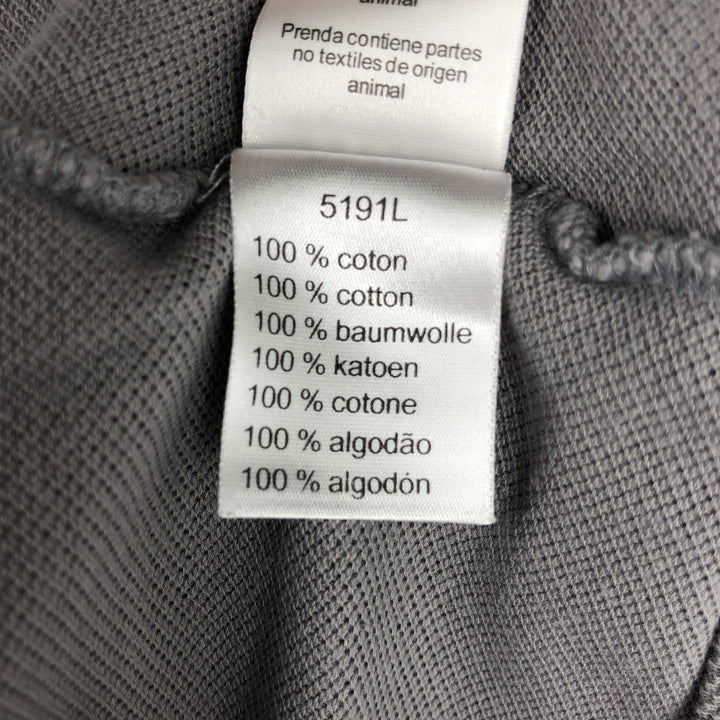Lacoste French-designed short-sleeved polo shirt, men's size M cotton gray type Vintage Second Hand