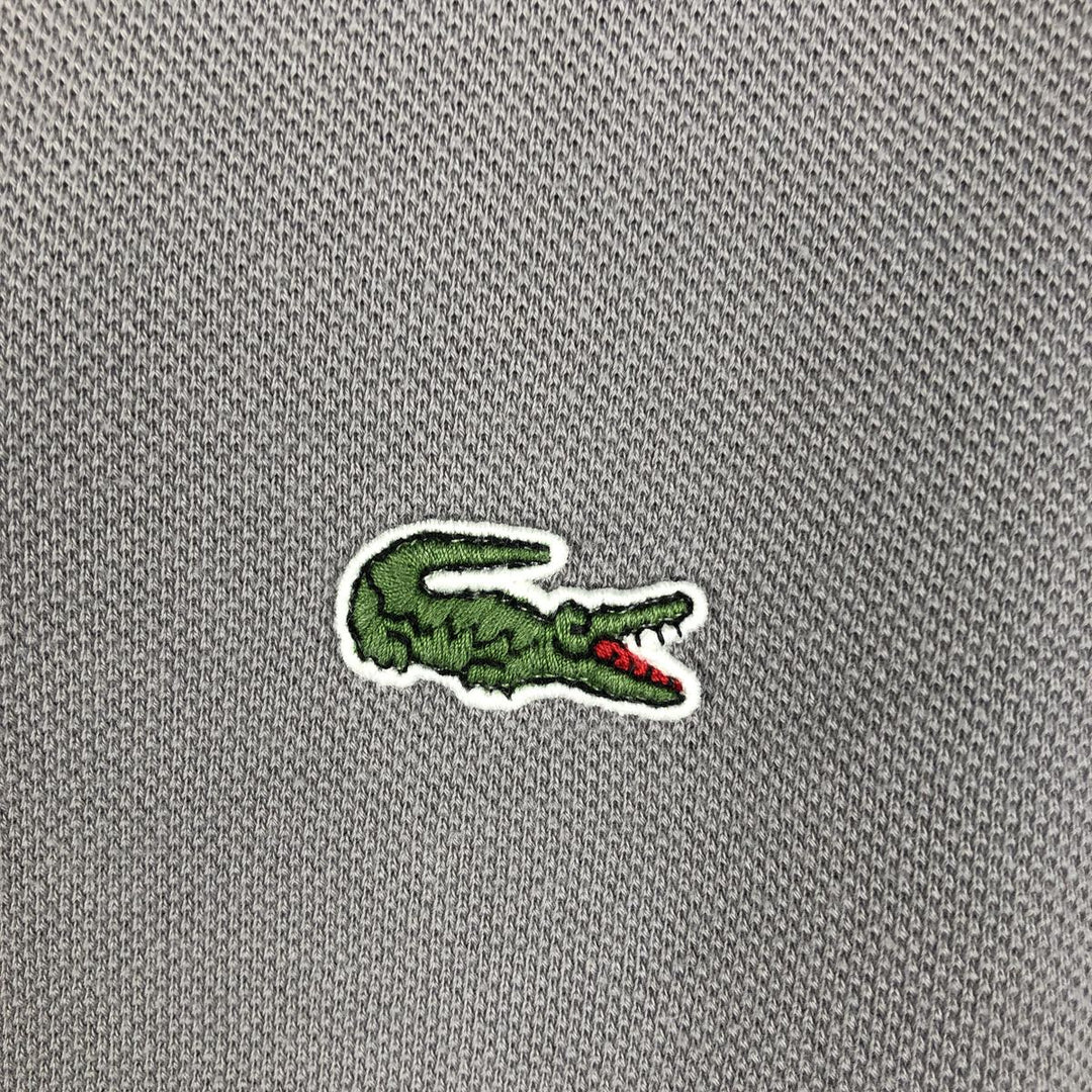 Lacoste French-designed short-sleeved polo shirt, men's size M cotton gray type Vintage Second Hand