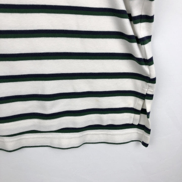 Ralph Lauren POLO by Ralph Lauren Multi-border short sleeve striped polo shirt Men's XL size cotton white type Vintage Second Hand