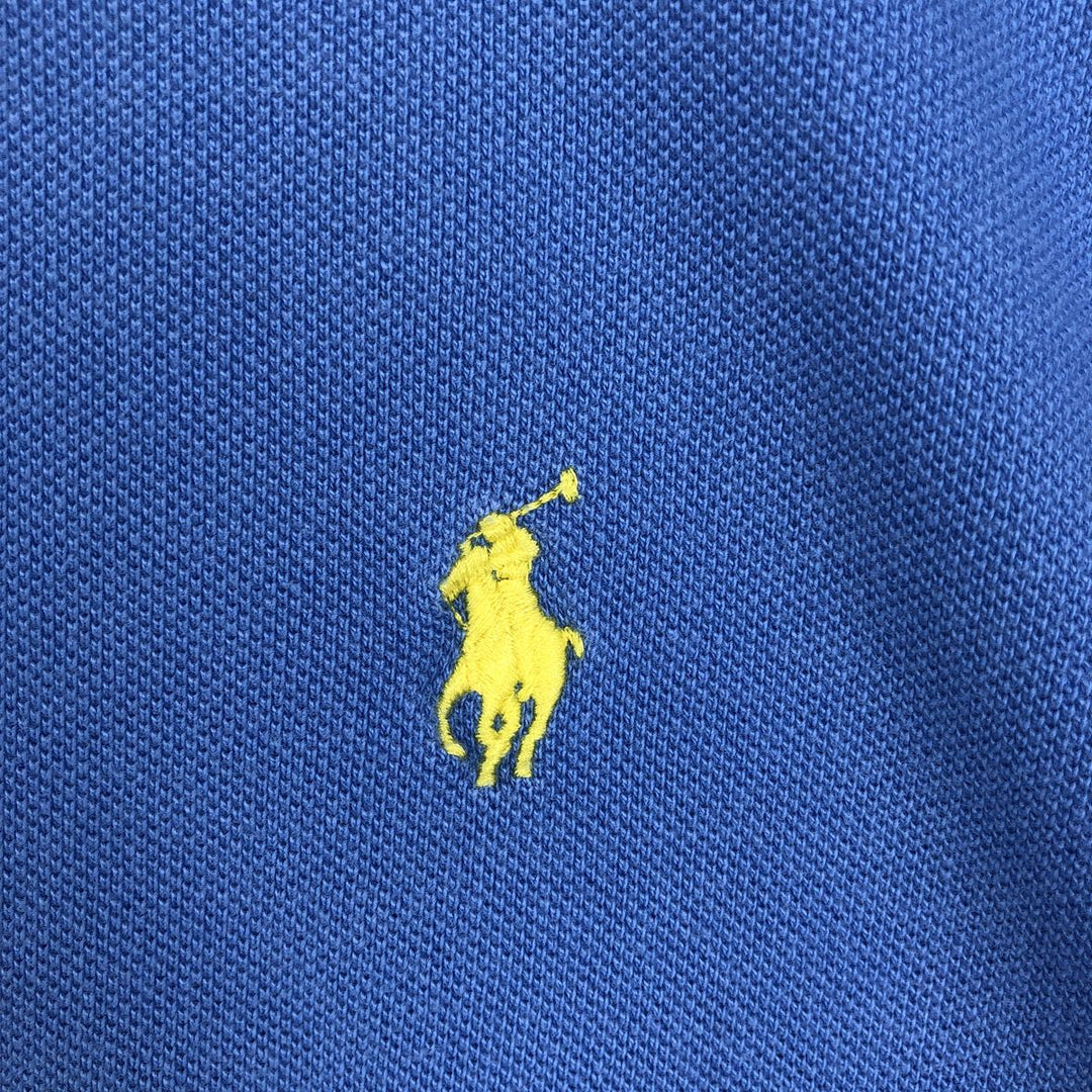Ralph Lauren POLO by Ralph Lauren short sleeve polo shirt, men's XL size cotton Blue type light blue Vintage Second Hand