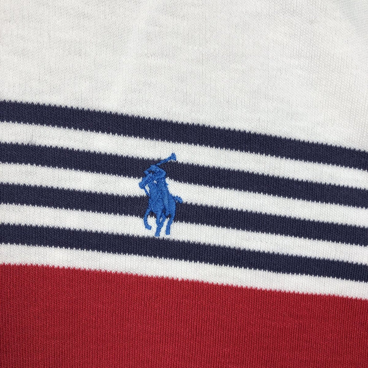 Ralph Lauren POLO by Ralph Lauren Multi-stripe Short-Sleeve Polo Shirt, Made in USA, Men's Size XL (approx.) cotton green type Vintage Second Hand