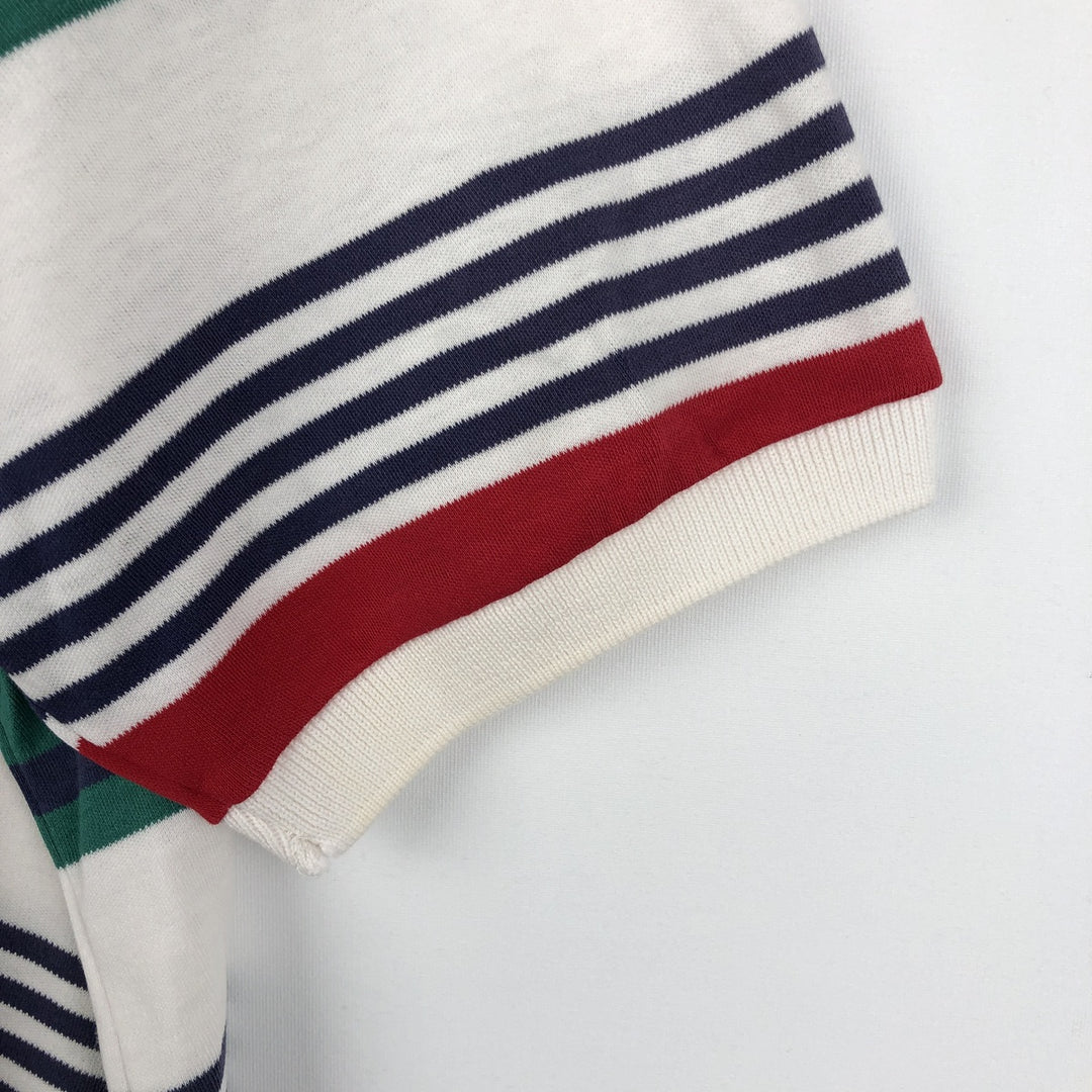 Ralph Lauren POLO by Ralph Lauren Multi-stripe Short-Sleeve Polo Shirt, Made in USA, Men's Size XL (approx.) cotton green type Vintage Second Hand
