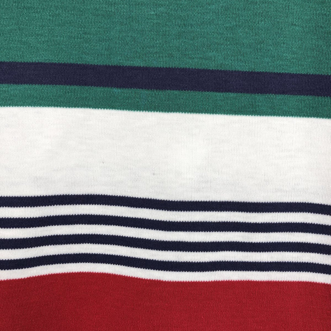 Ralph Lauren POLO by Ralph Lauren Multi-stripe Short-Sleeve Polo Shirt, Made in USA, Men's Size XL (approx.) cotton green type Vintage Second Hand
