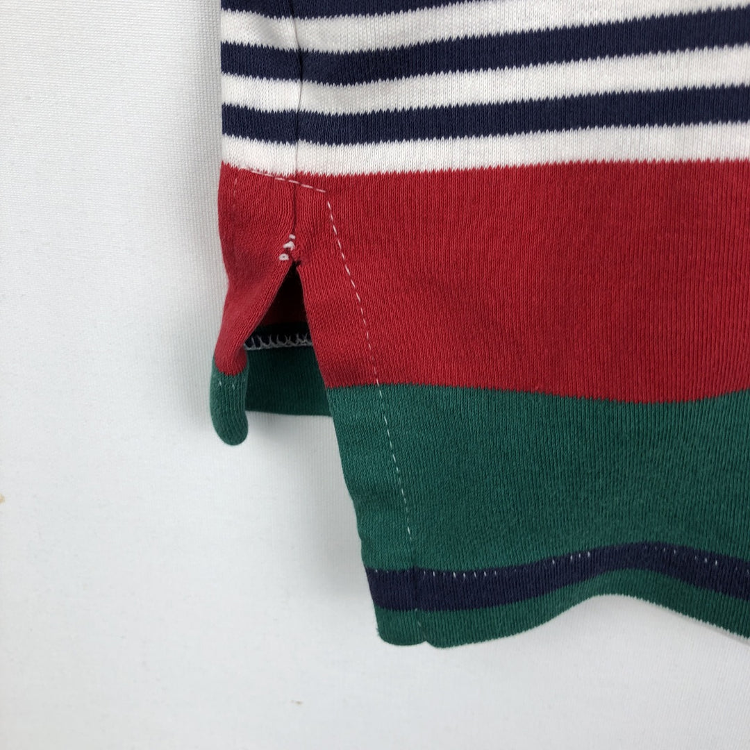 Ralph Lauren POLO by Ralph Lauren Multi-stripe Short-Sleeve Polo Shirt, Made in USA, Men's Size XL (approx.) cotton green type Vintage Second Hand