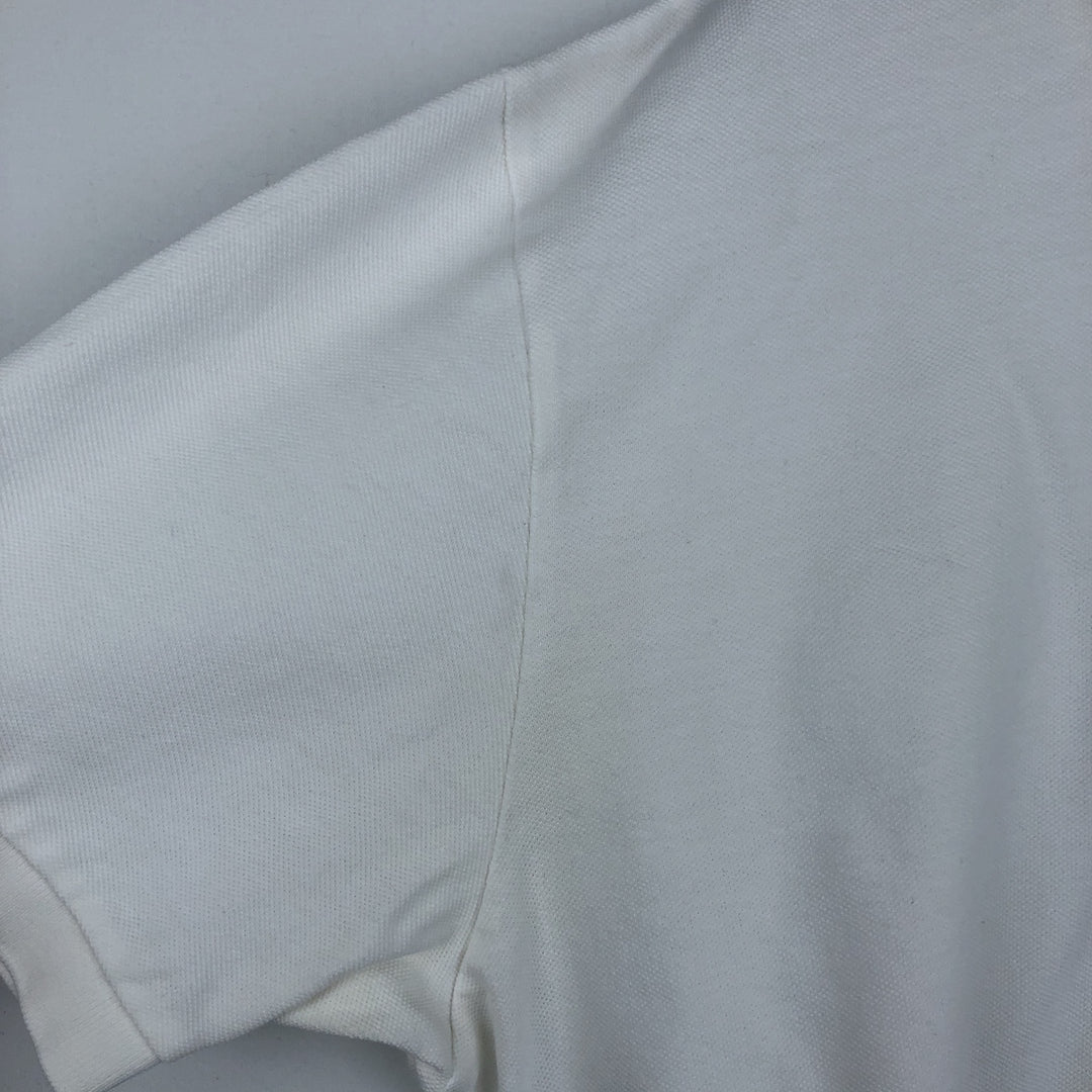Ralph Lauren POLO by Ralph Lauren short sleeve polo shirt, men's XL size cotton white type Vintage Second Hand