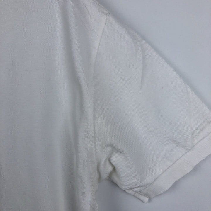 Ralph Lauren POLO by Ralph Lauren short sleeve polo shirt, men's XL size cotton white type Vintage Second Hand