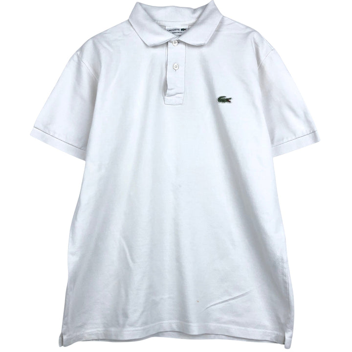 Lacoste short sleeve polo shirt, men's XL size cotton white type Vintage Second Hand