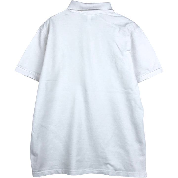 Lacoste short sleeve polo shirt, men's XL size cotton white type Vintage Second Hand