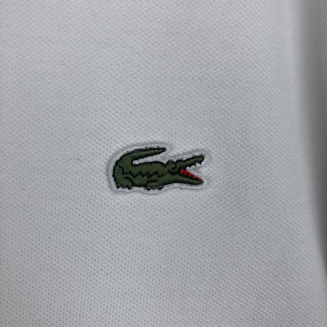 Lacoste short sleeve polo shirt, men's XL size cotton white type Vintage Second Hand