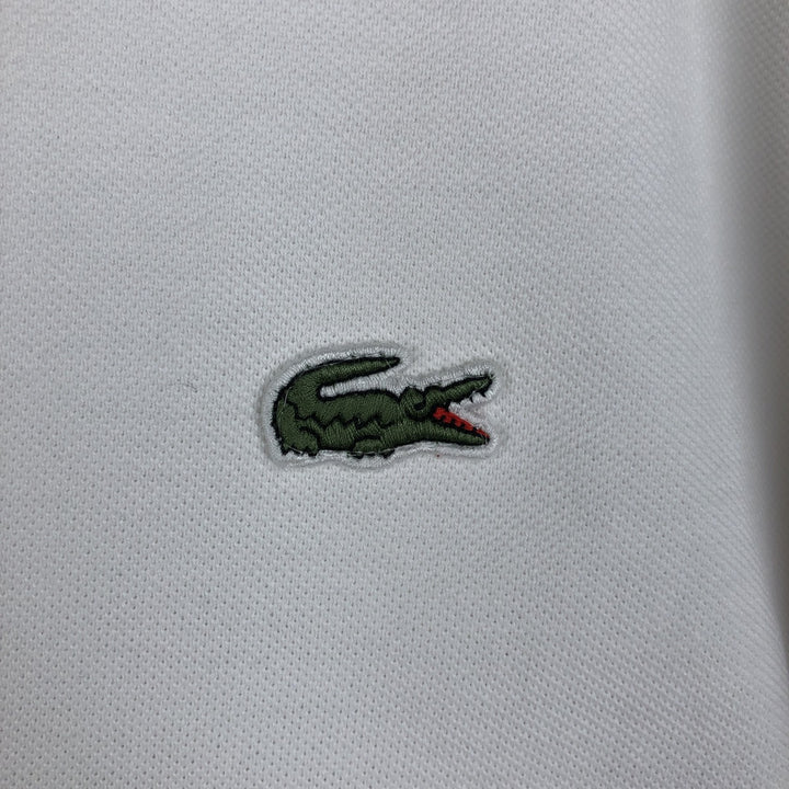 Lacoste short sleeve polo shirt, men's XL size cotton white type Vintage Second Hand